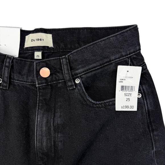 NWT DL1961 Hepburn Wideleg 27" Distressed Jean Size 25 Lark - Picture 5 of 11